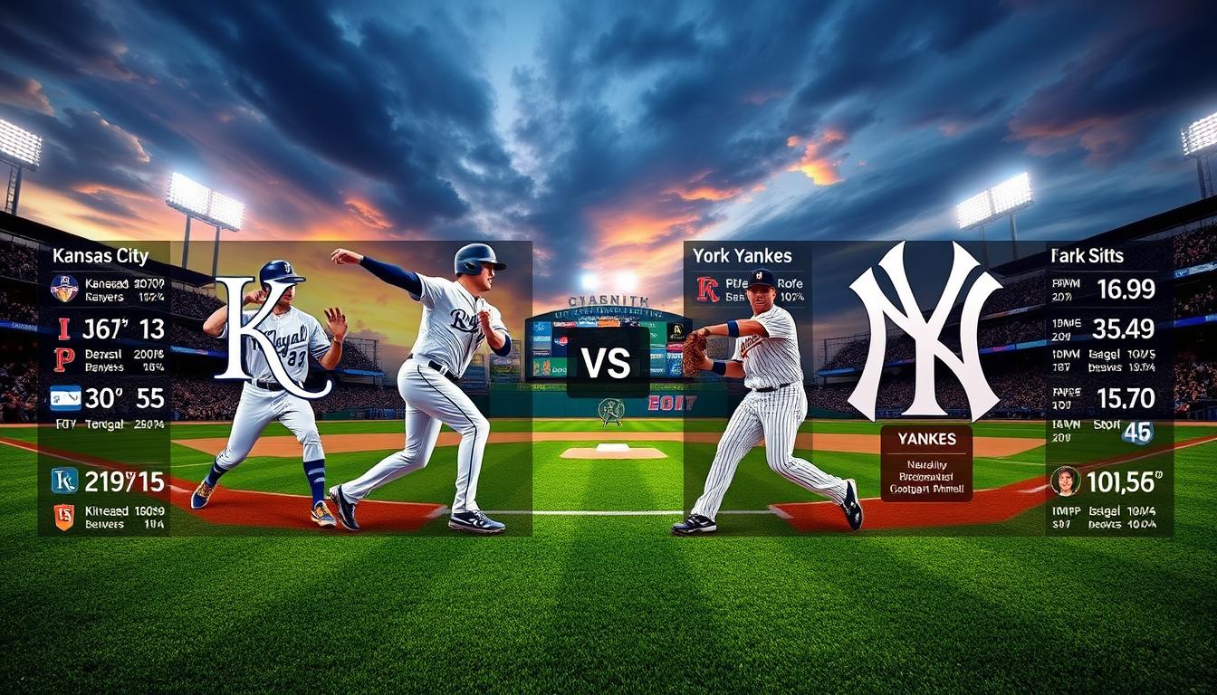 kansas city royals vs yankees match player stats